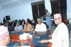 Niger State Governor HE Abubakar Dani Bello addressing the audience during the visit of Syndicate 1